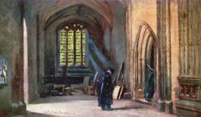 Entrée de la Divinity School (lithographie couleur) - John Fulleylove