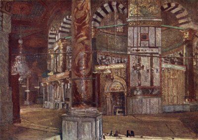 Intérieur du Dôme du Rocher (Mosquée d