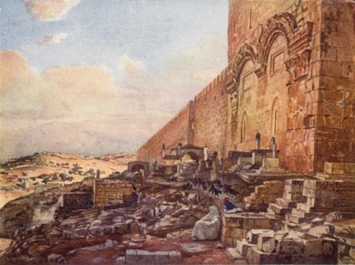 Jérusalem, extérieur de la porte Dorée ou Belle - John Fulleylove