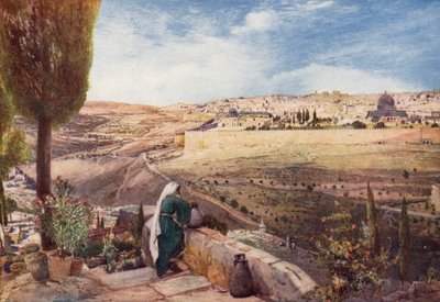 Jérusalem, depuis le Mont des Oliviers où le Christ a pleuré sur la ville - John Fulleylove