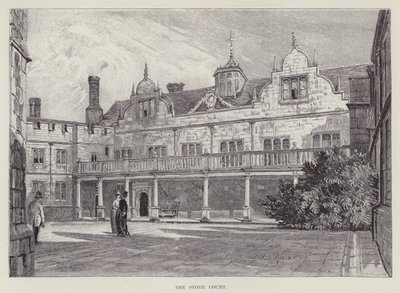 Maison Knole, la cour en pierre - John Fulleylove