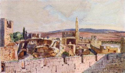 Partie de la citadelle de Jérusalem - John Fulleylove