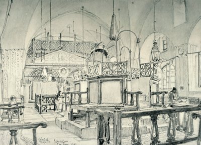 Synagogue espagnole à Jérusalem - Intérieur, 1902 - John Fulleylove