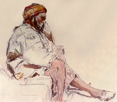 Paysanne syrienne assise : de profil, 1902 - John Fulleylove