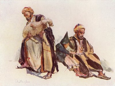 Bergers syriens et garçon berger - John Fulleylove