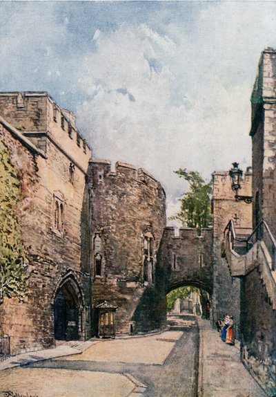La Tour Sanglante et la Maison des Bijoux (Tour de Wakefield), vue vers l