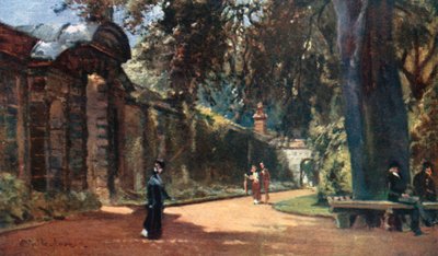 Le jardin botanique (lithographie couleur) - John Fulleylove