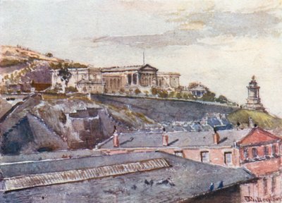 Le lycée et le monument de Burns depuis la rue Jeffrey - John Fulleylove