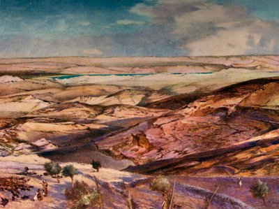 Le Désert de Judée et la Mer Morte depuis le Point le Plus Haut du Mont des Oliviers, 1902 - John Fulleylove