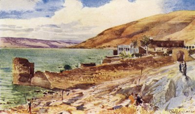 Le lac de Galilée, vue vers le sud depuis Tibériade - John Fulleylove