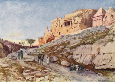 Les tombes taillées dans le roc de la vallée de Josaphat - John Fulleylove