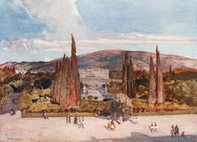 La Place devant le Palais du Roi à Athènes - John Fulleylove