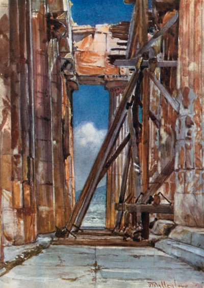 Le portique occidental du Parthénon vu du sud - John Fulleylove