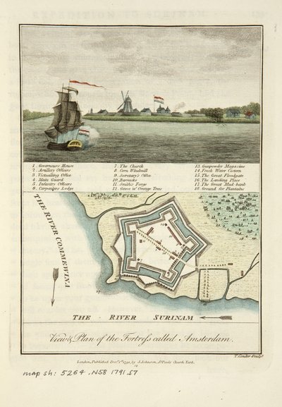 Vues et plan de la forteresse appelée Amsterdam - John Gabriel Stedman