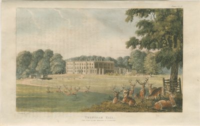 Trentham Hall : lithographie en couleur - John Gendall