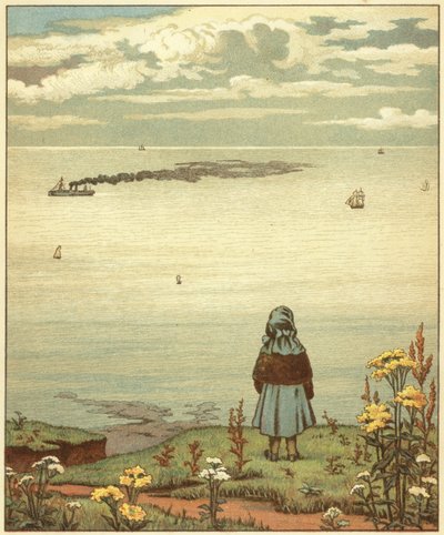 Fille regardant la mer - John George (after) Sowerby