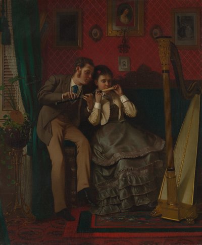 La Leçon de musique, 1870 - John George Brown