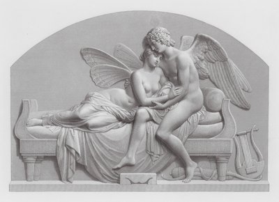 Cupidon et Psyché (gravure) - John Gibson
