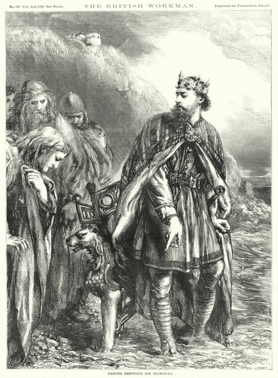 Canute réprimandant ses courtisans - John Gilbert
