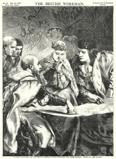 Colomb expliquant sa découverte de l