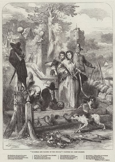 Hudibras et Ralpho dans les stocks - John Gilbert