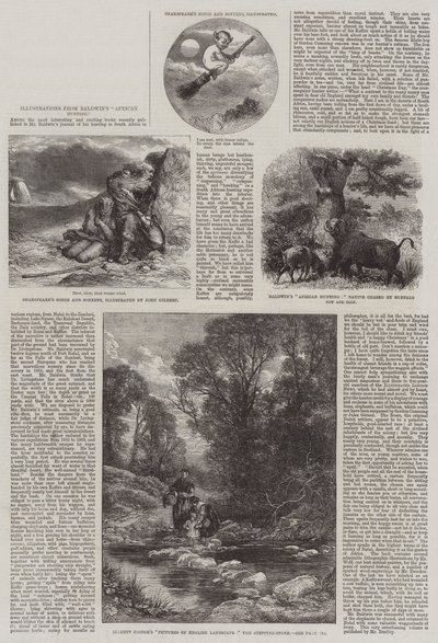 Illustrations de la chasse africaine de Baldwin - John Gilbert