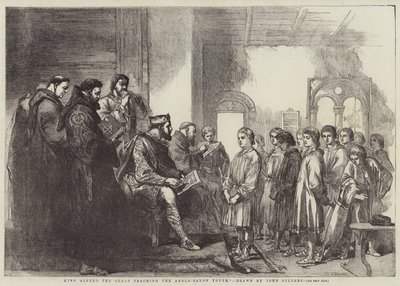 Le roi Alfred le Grand enseignant la jeunesse anglo-saxonne - John Gilbert