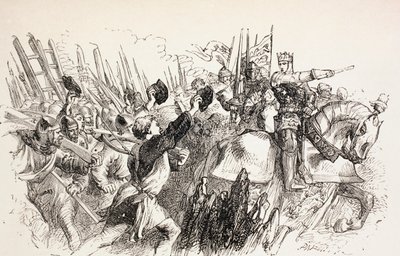 Les forces du roi Henri au siège de Harfleur, France, 1890 - John Gilbert