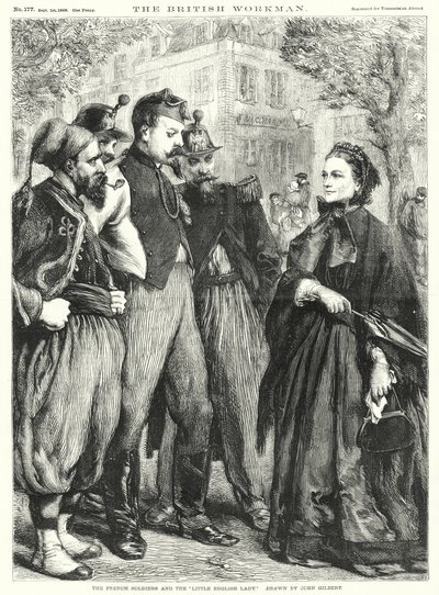 Les soldats français et la « petite dame anglaise » - John Gilbert