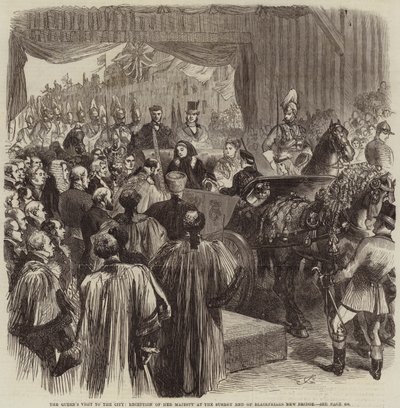La visite de la reine à la ville, réception de Sa Majesté à l
