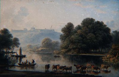 Vue du château de Windsor depuis la Tamise - John Glover