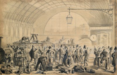 Veille de Noël à la gare de Kings Cross, vers 1870-90 - John Gordon Thomson