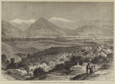 La guerre afghane, le Bala Hissar et la ville de Kaboul, depuis la partie supérieure de la citadelle - John Greenaway