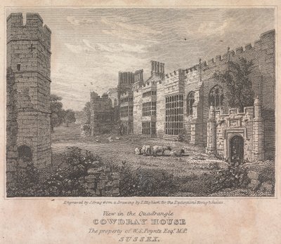Vue dans le Quadrilatère de Cowdray House (pour les Excursions à travers l