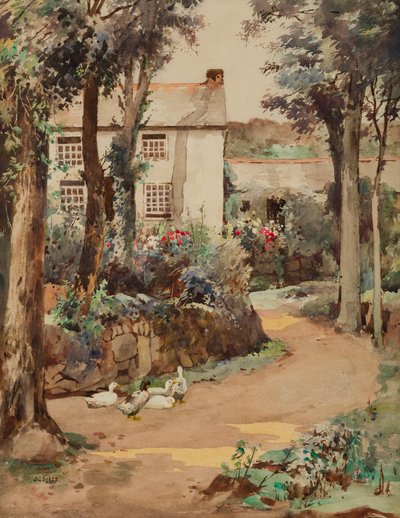 Cottage Kemyl, Lamorna - John Guttridge Sykes
