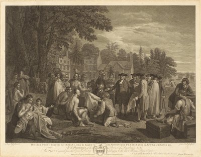 Le traité de William Penn avec les Indiens - John Hall after Benjamin West