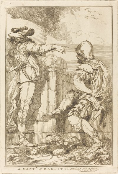 Un capitaine de bandits envoyant une patrouille - John Hamilton Mortimer