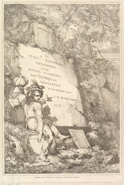 Frontispice Quinze Eaux-fortes dédiées à Sir Joshua Reynolds, 1778 - John Hamilton Mortimer