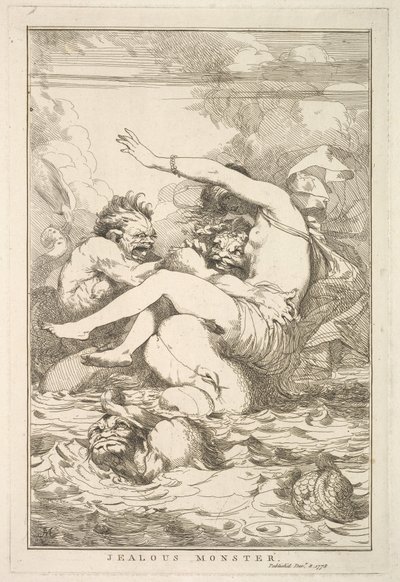 Monstre jaloux de Quinze eaux-fortes dédiées à Sir Joshua Reynolds, 8 décembre 1778 - John Hamilton Mortimer