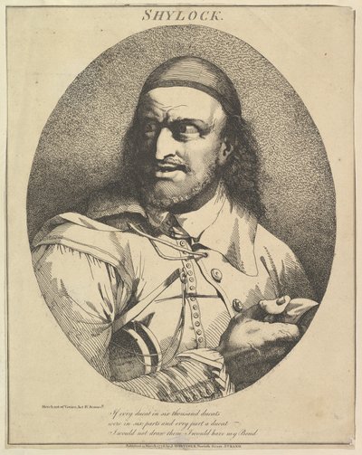 Shylock Douze personnages de Shakespeare, 15 mars 1776 - John Hamilton Mortimer