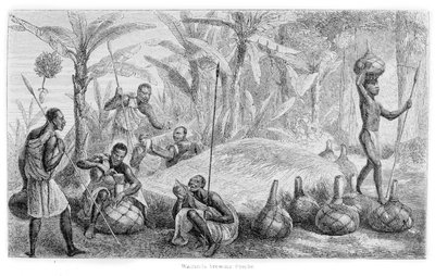 Les Waganda brassant du Pombe, tiré de 
