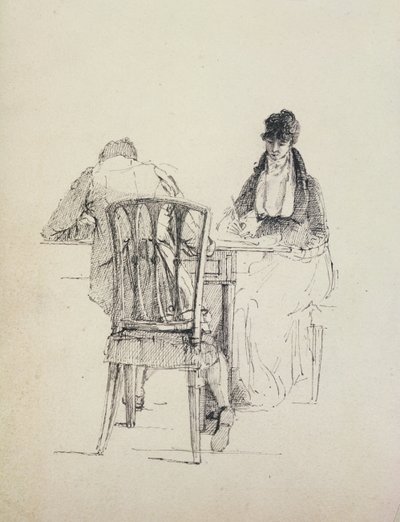 Un homme lisant, vers 1804-30 - John Harden