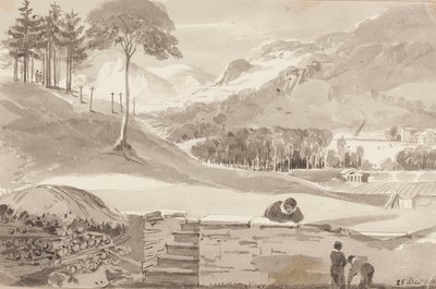 Brathay field, Lake District, Cumbria, 1819 - John Harden