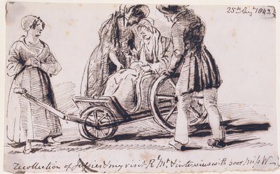 Dorothy Wordsworth (1771-1855) en fauteuil roulant, 1842 - John Harden