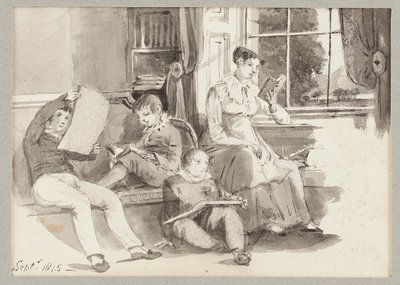 Jessy et trois enfants, 1815 - John Harden