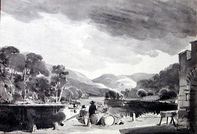 Paysage avec un lac - John Harden