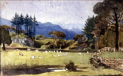 Langdale depuis la rive nord de Windermere - John Harden