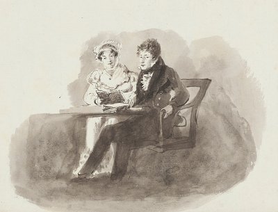 Homme et femme lisant - John Harden