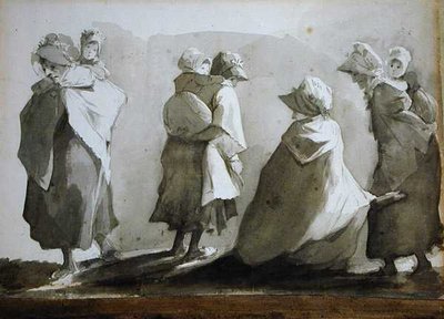Paysannes et enfants - John Harden