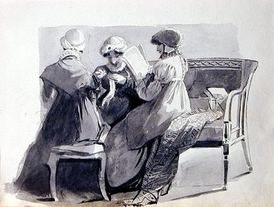 Trois femmes sur un canapé - John Harden